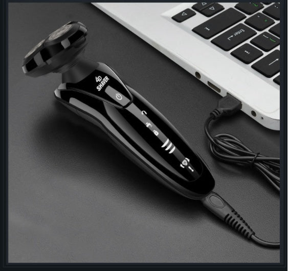 JMT-775562 Zhong Zheng Rechargeable 4D Floating Razor with 3 Rotating Blades and Waterproof Design