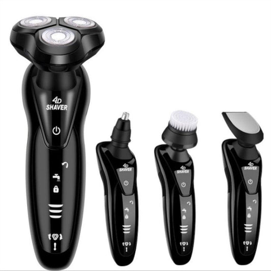JMT-775562 Zhong Zheng Rechargeable 4D Floating Razor with 3 Rotating Blades and Waterproof Design