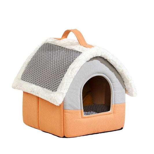JMT-775626 Foldable Pet Bed House for Small and Medium Dogs & Cats - Warm Sleeping Nest for Winter, Portable Puppy Cave Sofa