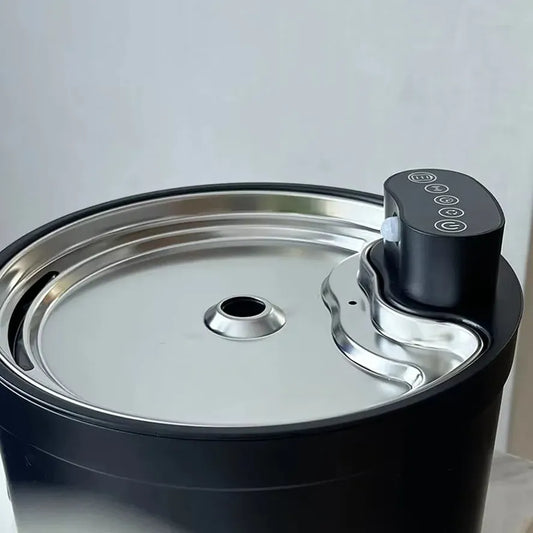 JMT-775690 Stainless Steel Automatic Water Fountain for Pets, 2.6L Capacity with Replacement Filters