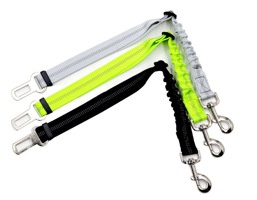 JMT-775818 Adjustable Dog Car Seat Belt with Elastic Buffer and Reflective Safety Features