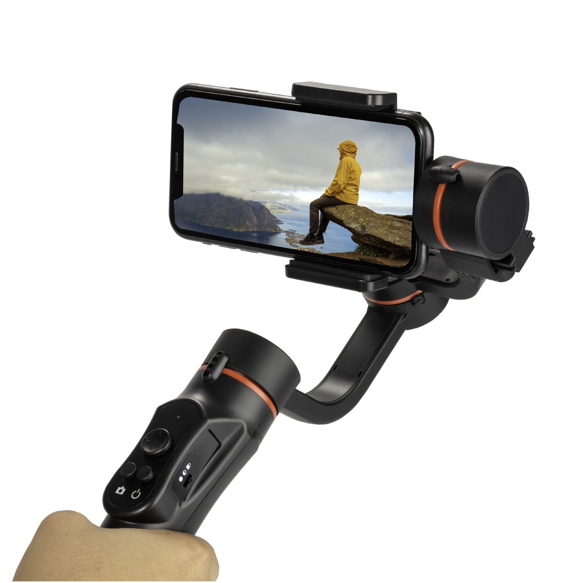 JMT-776330 Three-Axis Handheld Mobile Phone Gimbal Stabilizer with 4-Hour Battery Life and 320° Rotation
