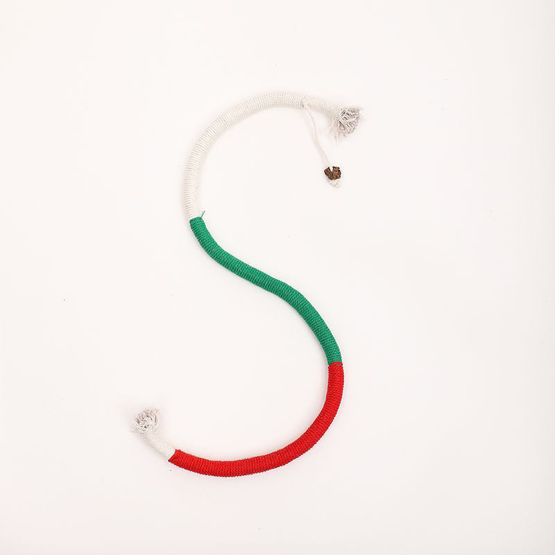 JMT-776458 Interactive Cotton Rope Cat Toy with Silvervine Fruit for Healthy Chewing and Dental Care, 27.6 Inches Long