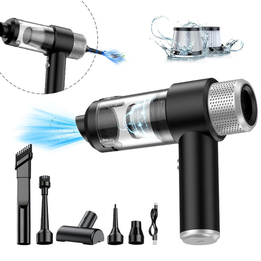 JMT-776778 Mini Handheld Wireless Vacuum Cleaner - 3-in-1 Blow-Suction for Cars and Home