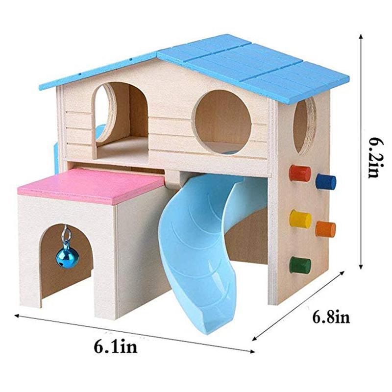 JMT-776778 Natural Wood Hamster Log House for Small Pets - Safe, Eco-Friendly Nesting Accessory