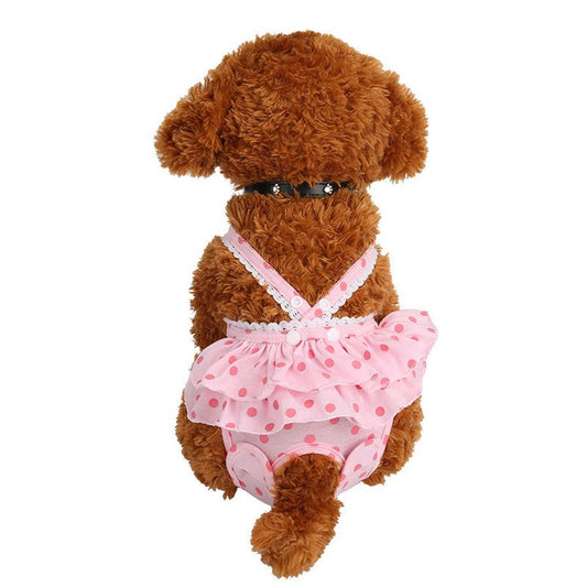 JMT-777098 Pink and Purple Polka Dot Skirt Physiological Pants for Women - Sizes S to XXL
