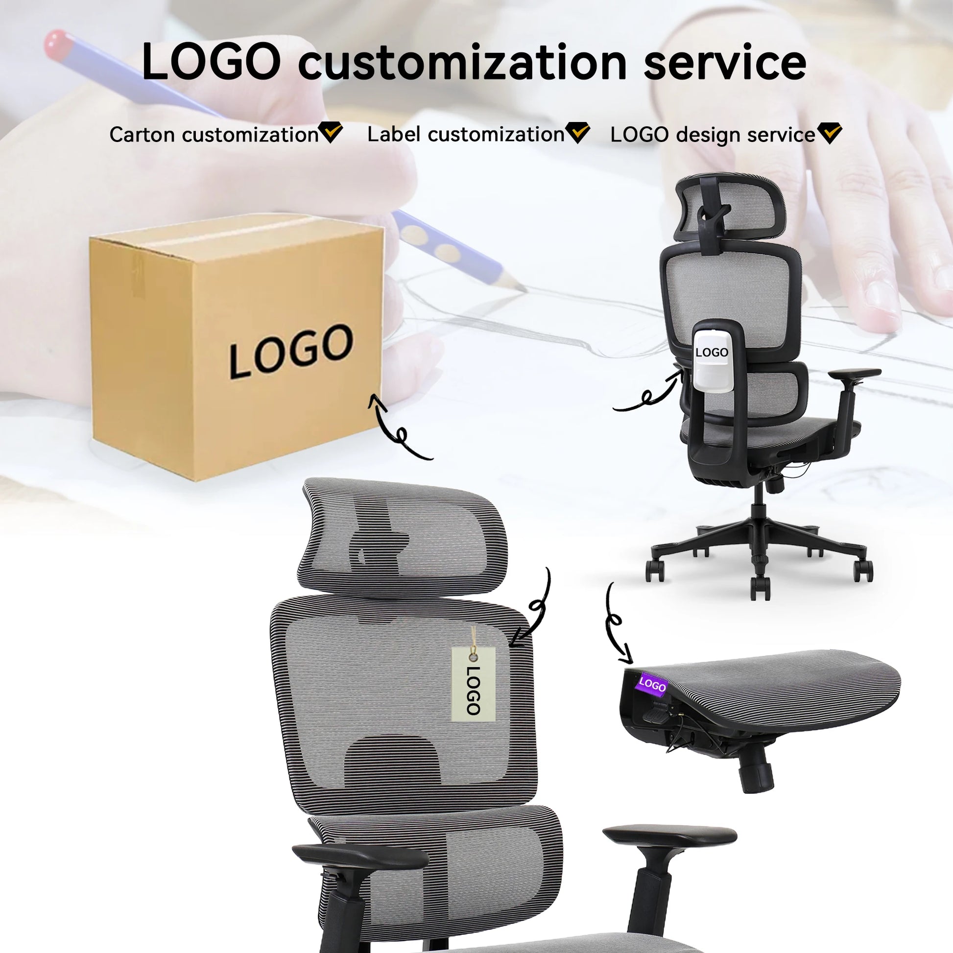 JMT-777226 Contemporary Executive Office Mesh Chair with Adjustable Lift and Durable Metal Structure for Home or Office Use