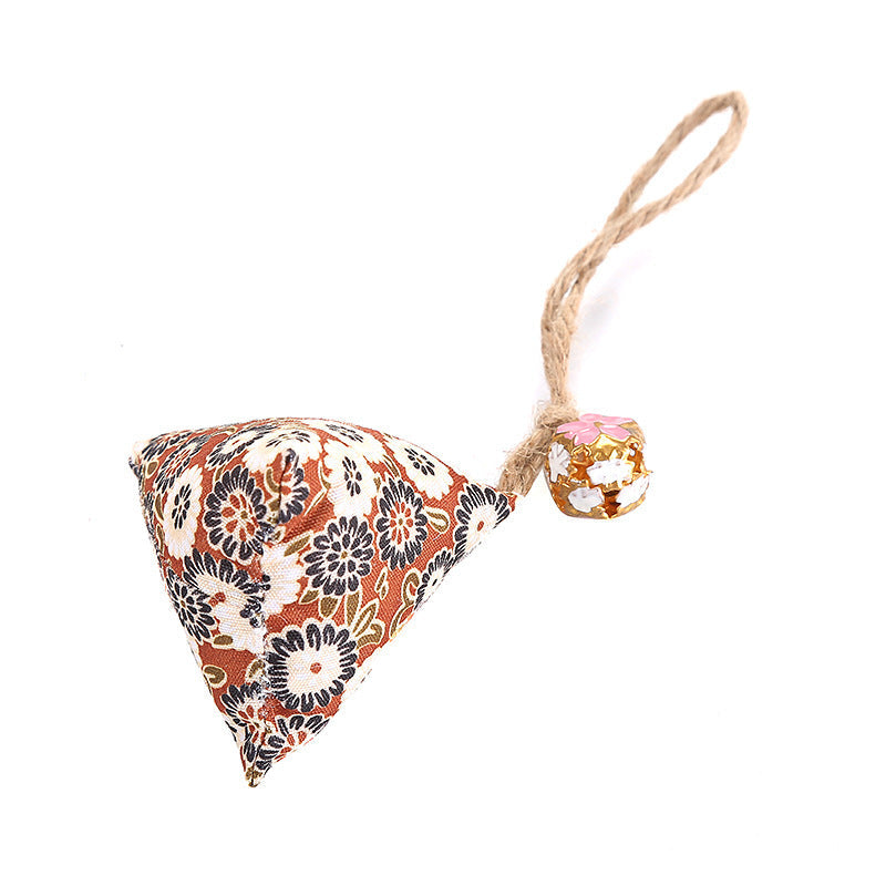 JMT-777290 Catnip Cat Dumplings with Bells - Chew Toy in Light Blue, Navy Blue, Light Brown, Small Pink, and Red