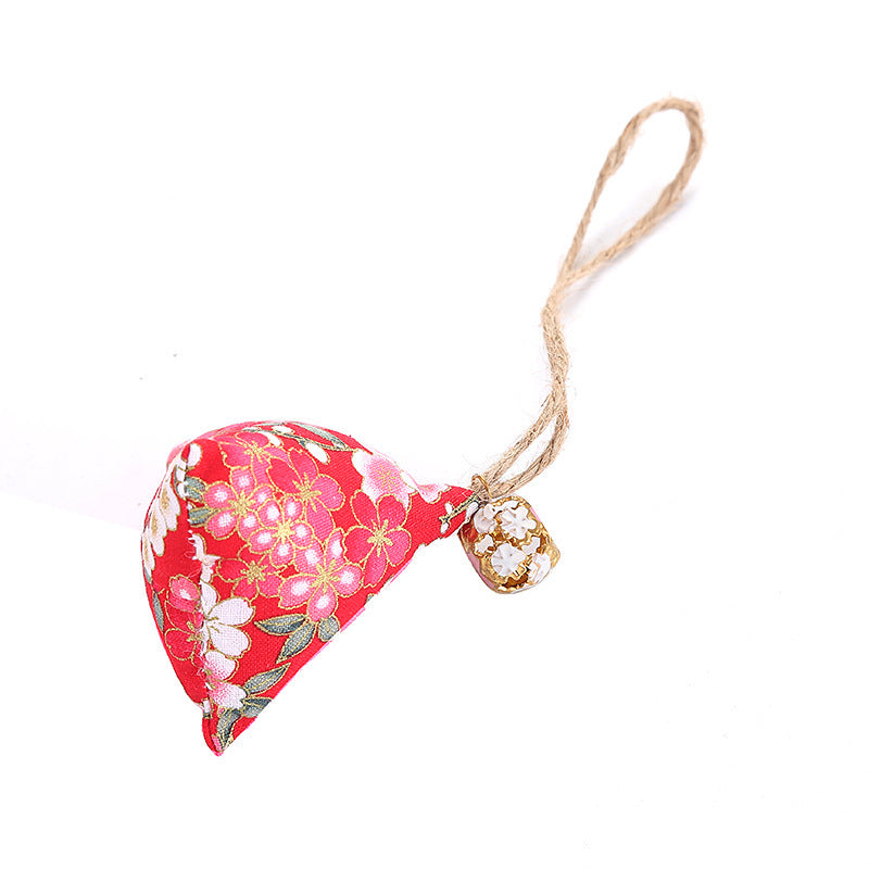 JMT-777290 Catnip Cat Dumplings with Bells - Chew Toy in Light Blue, Navy Blue, Light Brown, Small Pink, and Red