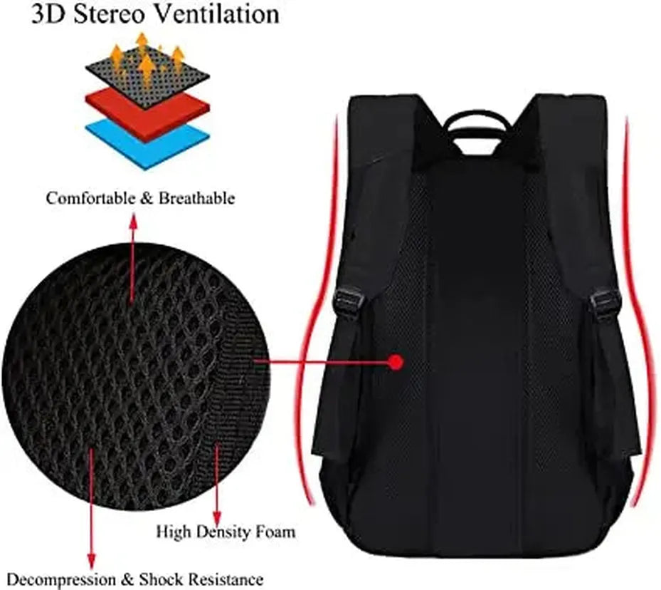 JMT-777290 Durable Waterproof USB Charging Laptop Backpack for Travel and University Use