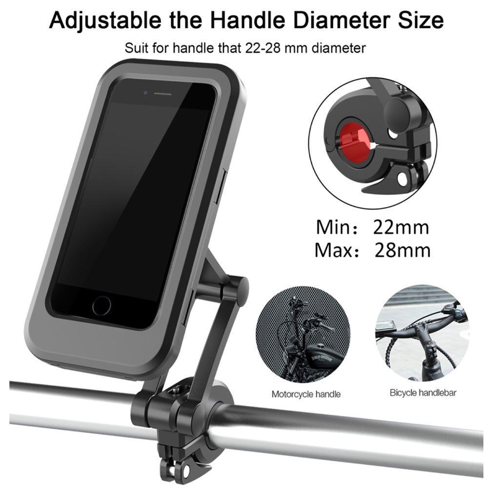 JMT-777482 Waterproof Bicycle and Motorcycle Mobile Phone Holder for 4-6.7 inch Devices