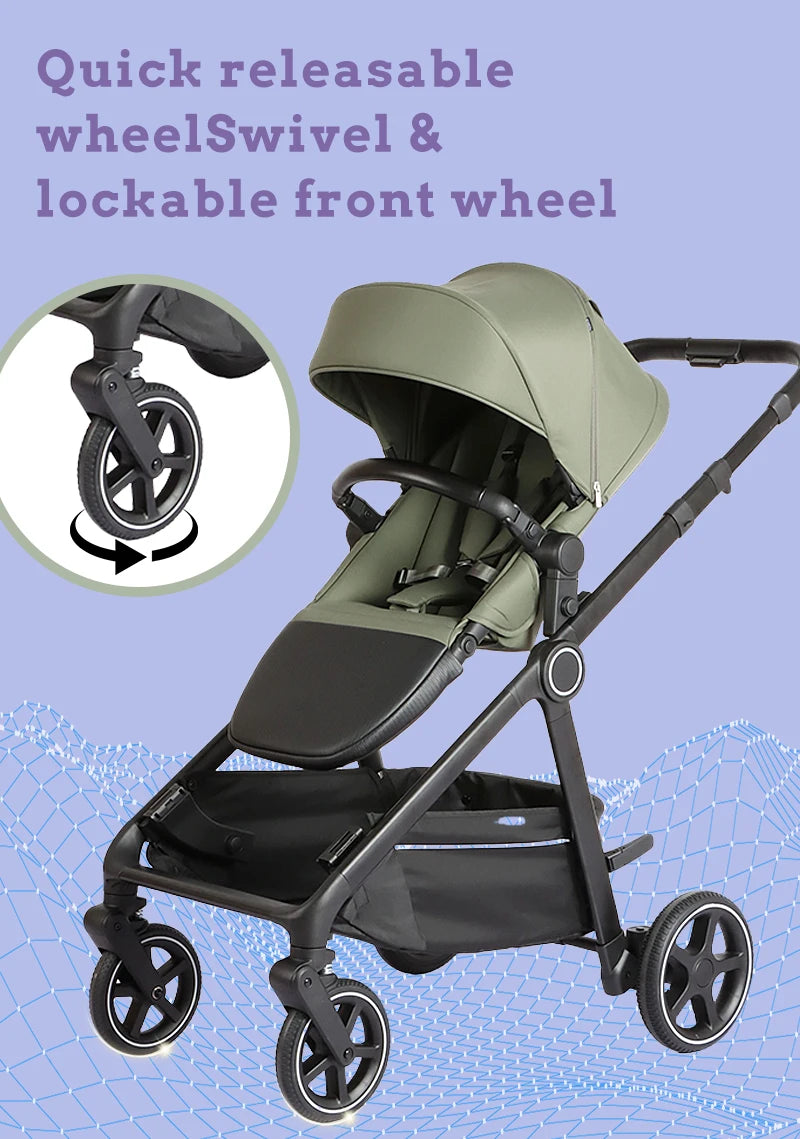 JMT-777610 Lightweight Twin Baby Stroller 3 in 1 for Newborns to 3 Years - Versatile Jogger and Double Seat Design