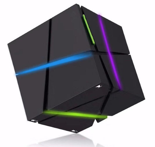 JMT-777802 Creative Rubik's Cube Bluetooth Speaker with Colorful LED Lights, Modern ABS Design