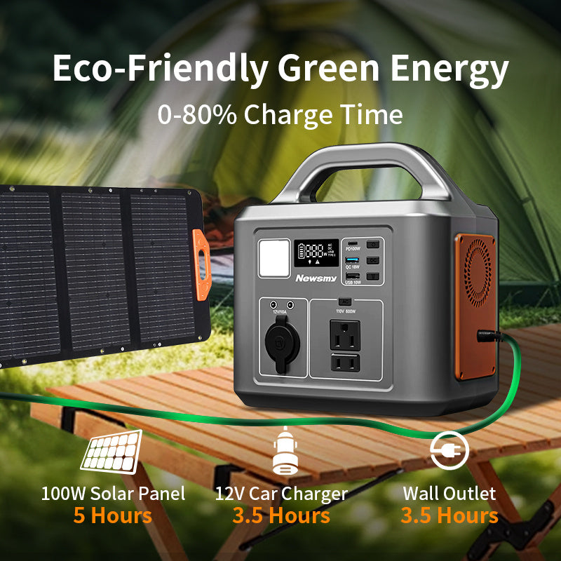 JMT-777802 Portable Power Station 600W with 538WH Lithium Battery for Home and Outdoor Emergency Use