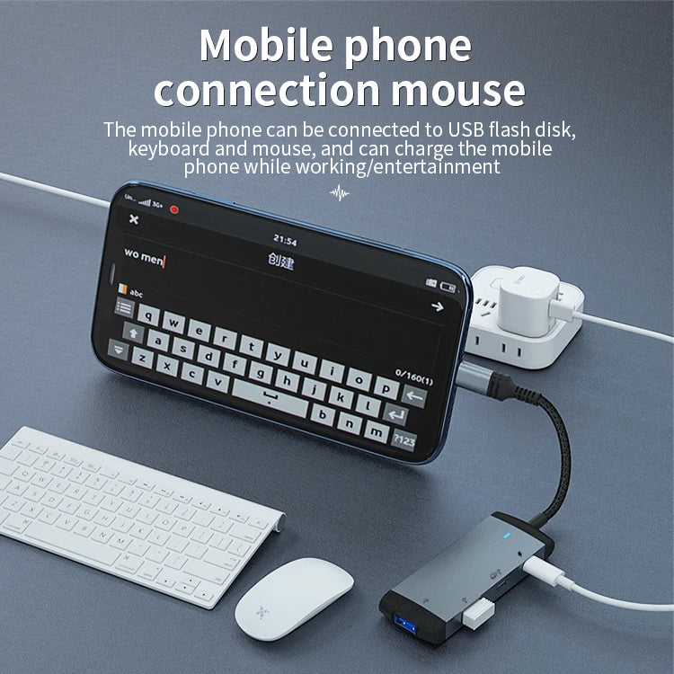 JMT-778122 4-in-1 USB 3.0 Docking Station Adapter for iPhone, iPad, and Laptop with PD Charging