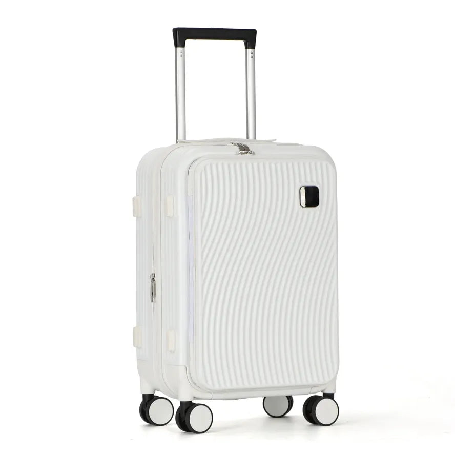 JMT-778186 Designer Carry-On Trolley Suitcase with Laptop Compartment - ABS PC Luggage for Travel