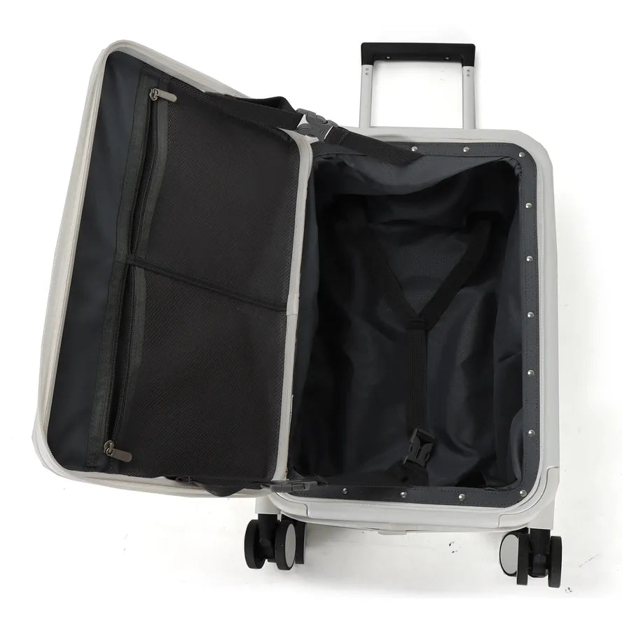 JMT-778186 Designer Carry-On Trolley Suitcase with Laptop Compartment - ABS PC Luggage for Travel