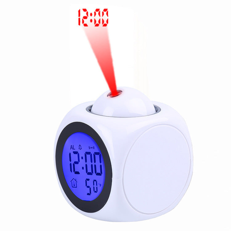 JMT-778442 LED Projection Alarm Clock with Voice Reporting Function