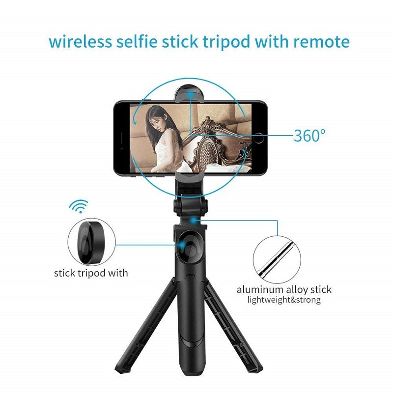 JMT-778634 Bluetooth Handheld Selfie Stick with Remote Control – Available in Black and White