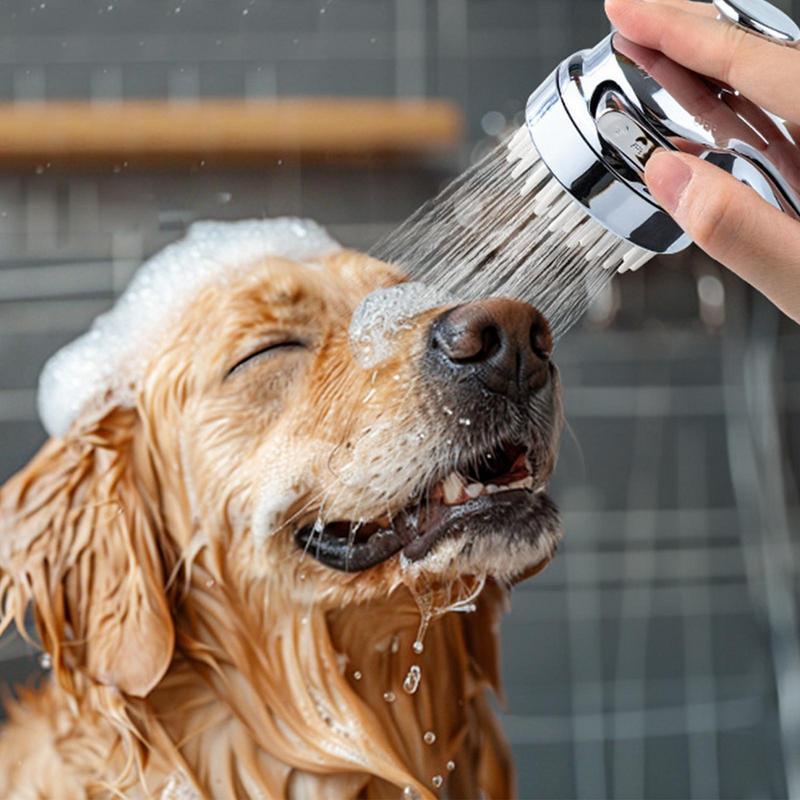 JMT-778698 2-in-1 Dog Shower Hose Attachment with Soft Silicone Comb and Ergonomic Grip for Easy Bathing