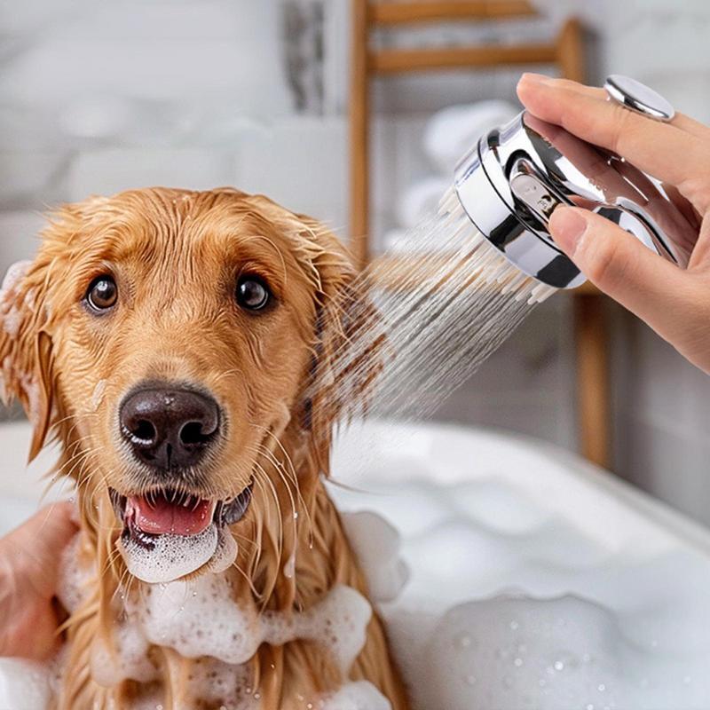 JMT-778698 2-in-1 Dog Shower Hose Attachment with Soft Silicone Comb and Ergonomic Grip for Easy Bathing