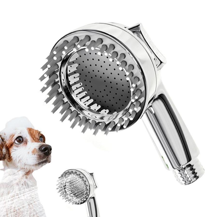 JMT-778698 2-in-1 Dog Shower Hose Attachment with Soft Silicone Comb and Ergonomic Grip for Easy Bathing