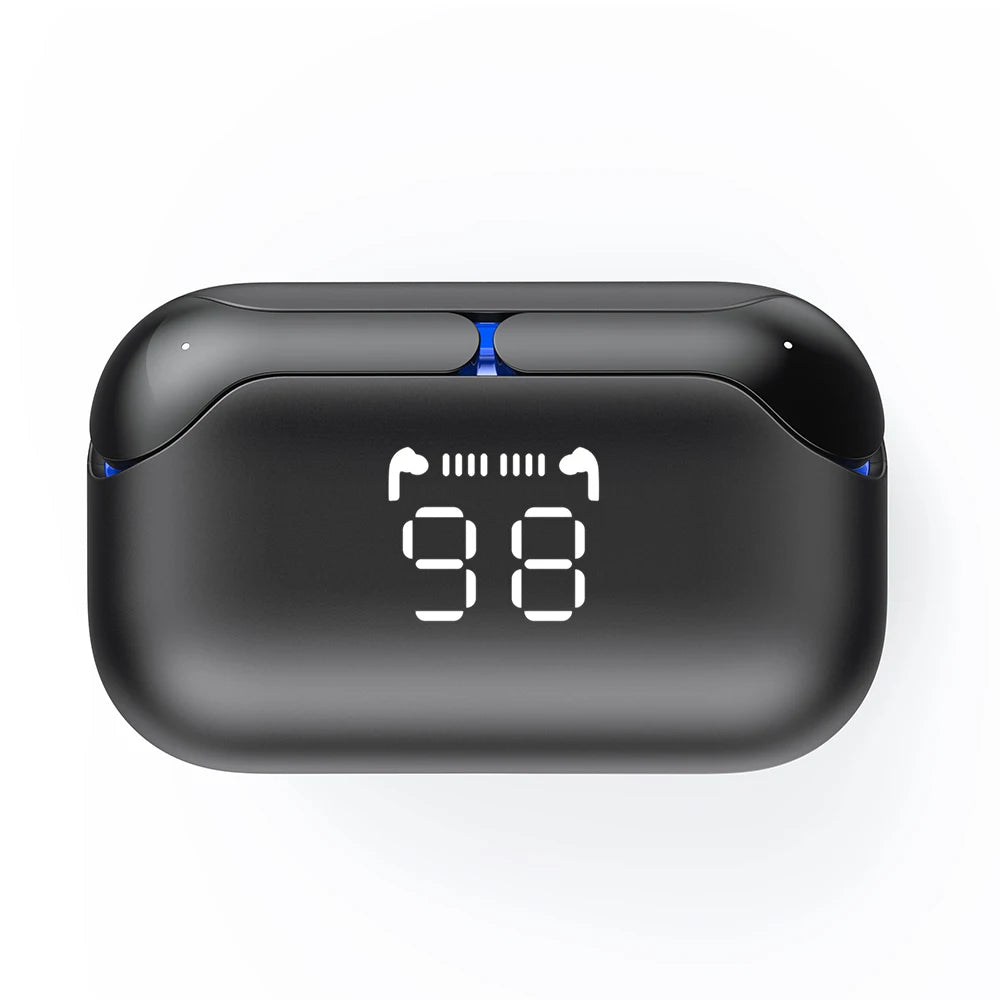 JMT-778954 Wireless Noise-Cancelling Earbuds with Digital Display and Bluetooth 5.3 Connectivity