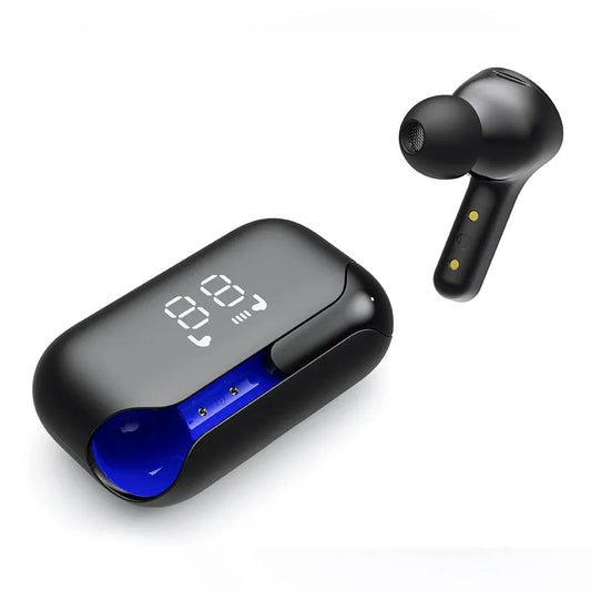 JMT-778954 Wireless Noise-Cancelling Earbuds with Digital Display and Bluetooth 5.3 Connectivity