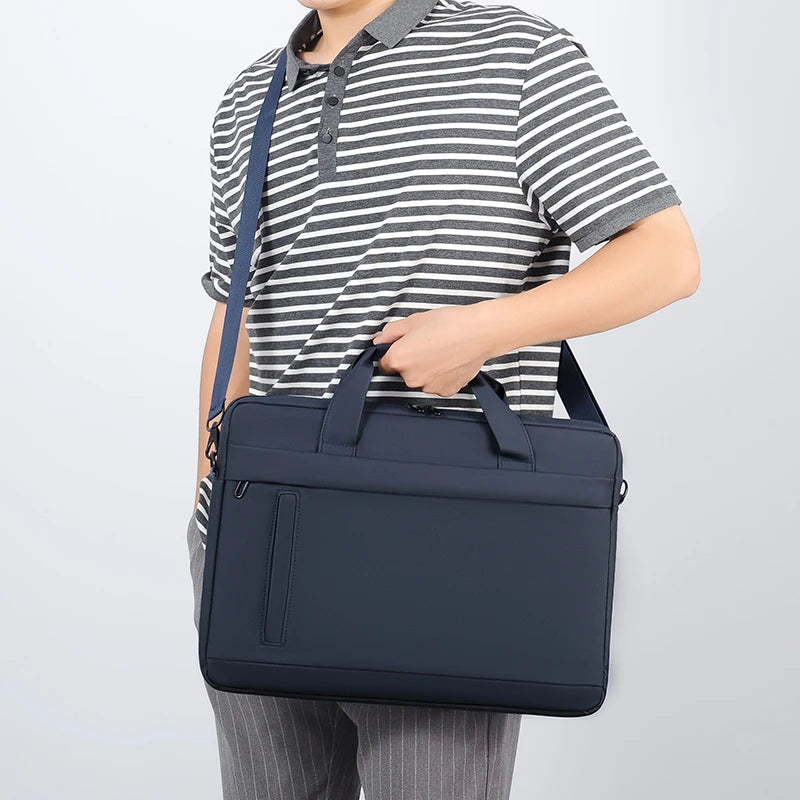 JMT-779594 Genuine Leather Executive Briefcase for Men - Luxury Laptop Shoulder Bag for Business