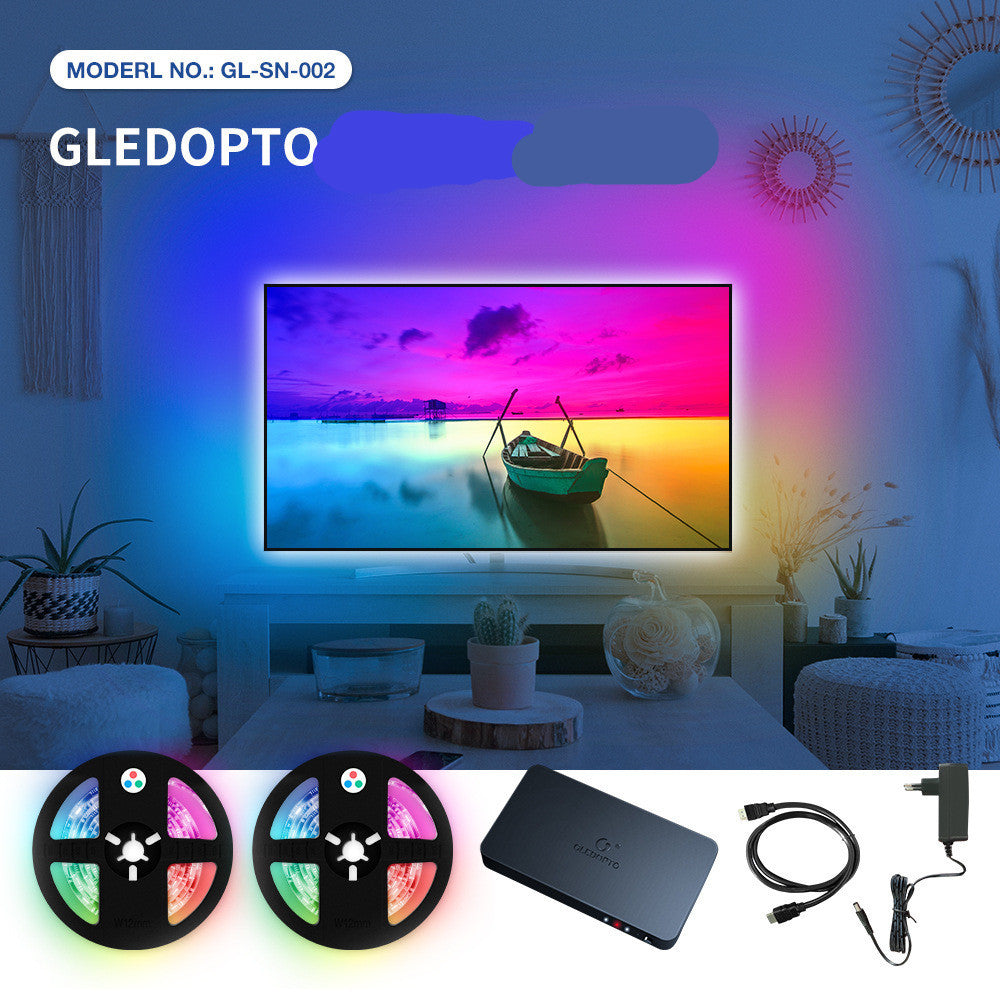 JMT-779786 RGB LED Light Strip with HDMI and Power Accessories, 2M Length, DC 12V, Model GL-SN-002K