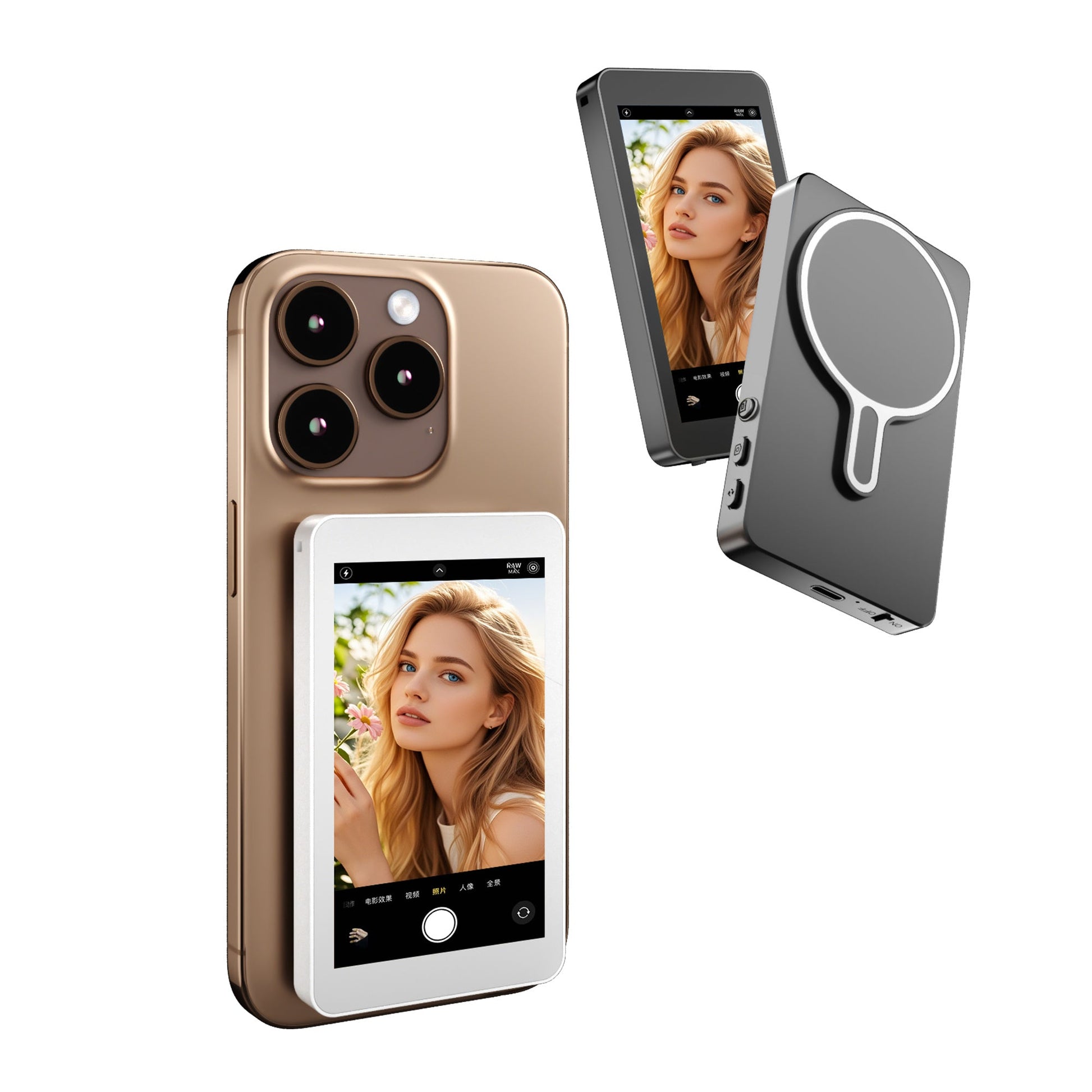JMT-779786 Upgraded RK-X40L Mobile Selfie Screen Projector with Audio, Focusing Feature, and Built-in Camera Button