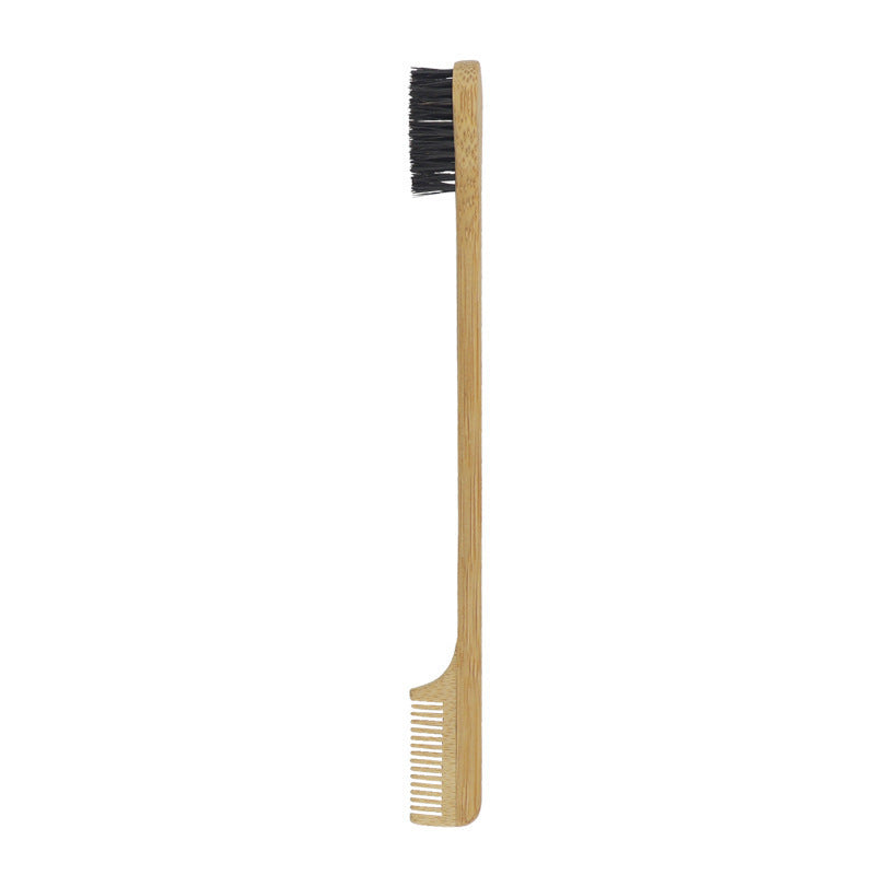 JMT-780042 Bamboo Double-Headed and Three-Headed Eyebrow Brush with Eyelash Comb - Soft and Durable Natural Material