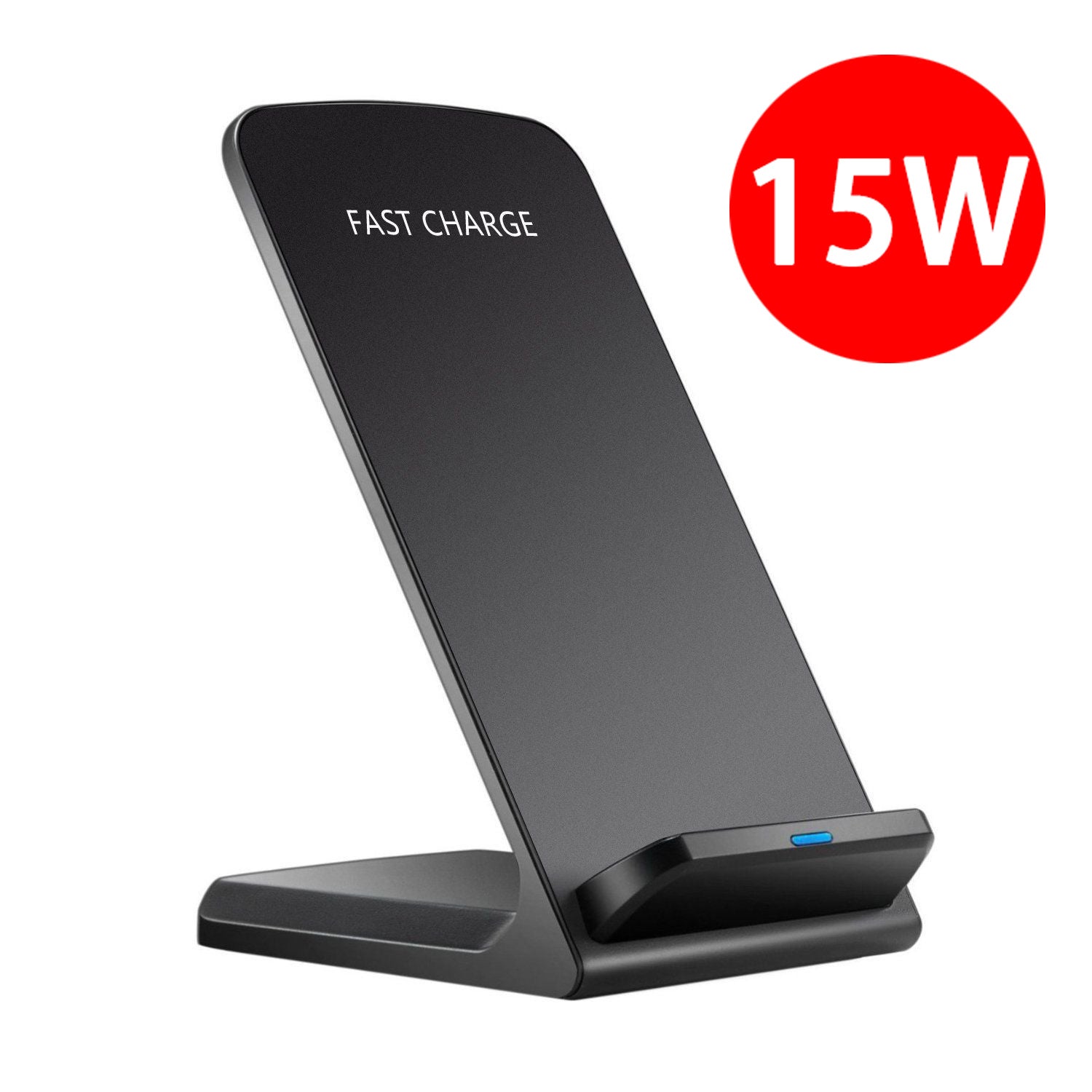 JMT-780106 Vertical Wireless Desktop Charger, Fast Charging 10W & 15W Options for Mobile Devices, Black & White Available