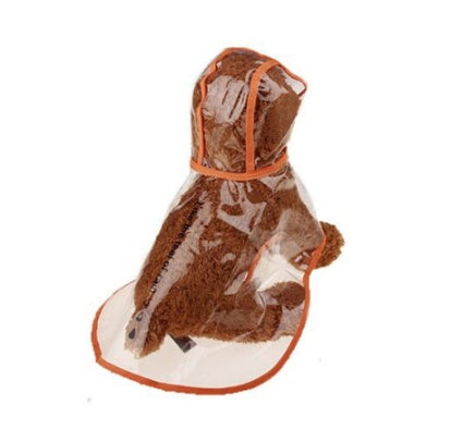 JMT-780554 Transparent Waterproof Dog Raincoat – Adjustable Hoody Clothing for Pets in Various Sizes