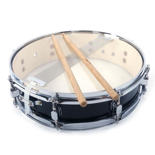 JMT-780810 13x3.5 Inch Black Snare Drum Set with Drum Stick, Key, and Strap