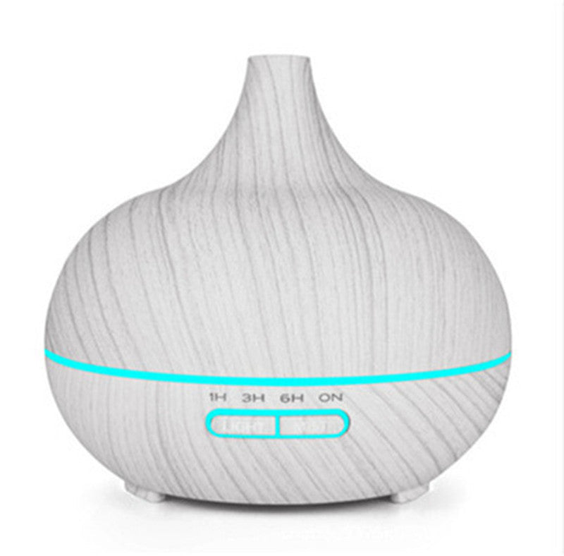 JMT-781066 Wood Grain Ultrasonic Aromatherapy Humidifier with Adjustable Mist & LED Light
