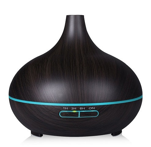 JMT-781066 Wood Grain Ultrasonic Aromatherapy Humidifier with Adjustable Mist & LED Light