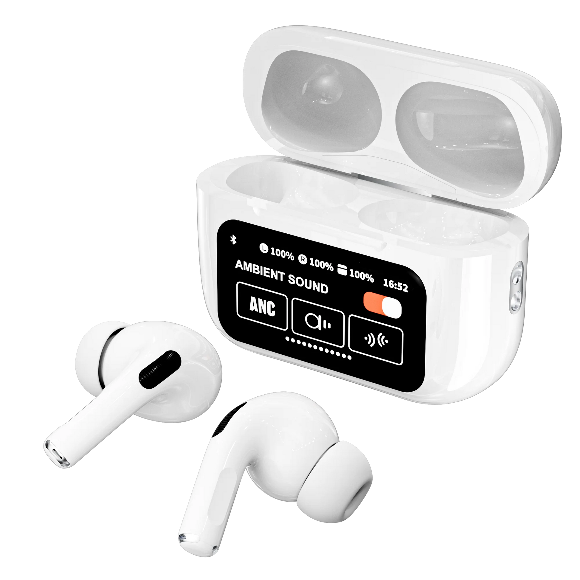 JMT-781258 A9Pro Touch Screen True Wireless Earbuds with ANC and ENC, Bluetooth 5.4 Technology
