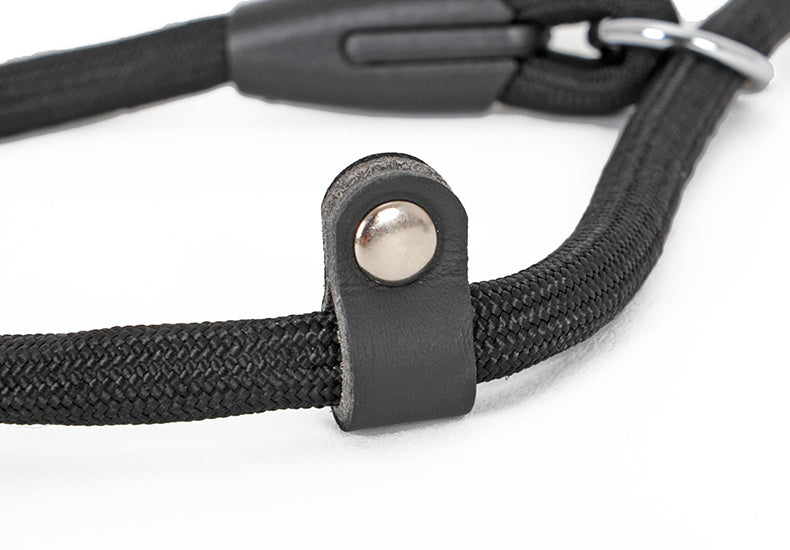 JMT-781578 Nylon Double-Ended Dog Collar - Black, Adjustable Sizes: S, M, L