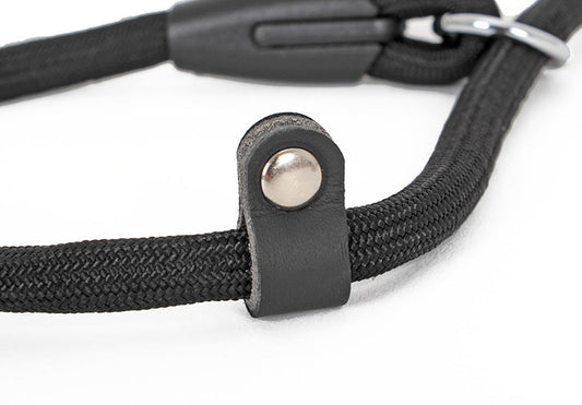 JMT-781578 Nylon Double-Ended Dog Collar - Black, Adjustable Sizes: S, M, L