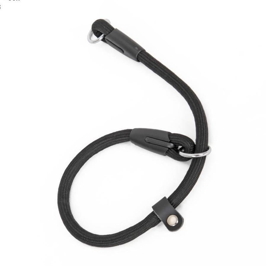 JMT-781578 Nylon Double-Ended Dog Collar - Black, Adjustable Sizes: S, M, L