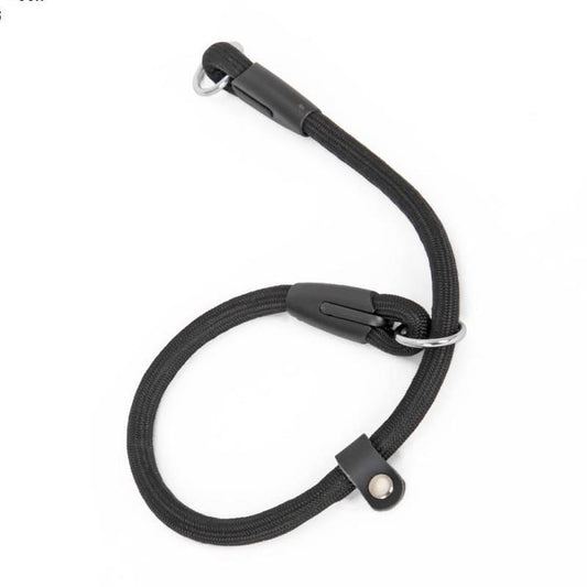 JMT-781578 Nylon Double-Ended Dog Collar - Black, Adjustable Sizes: S, M, L