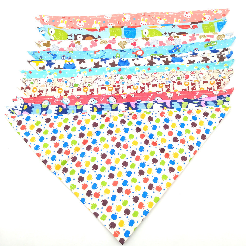 JMT-782538 Pet Triangle Suit Drool Towel for Dogs - Casual Cloth Design, Available in Sizes S and M
