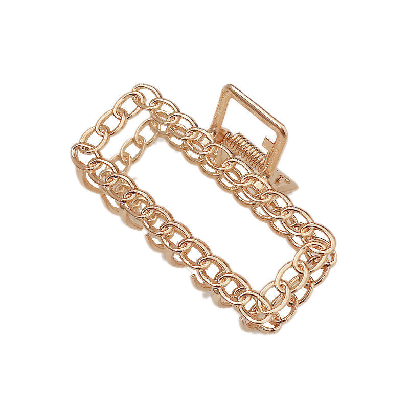 JMT-782602 Elegant Pearl Hairpin Clip - Geometric Alloy Design with Electroplating Finish