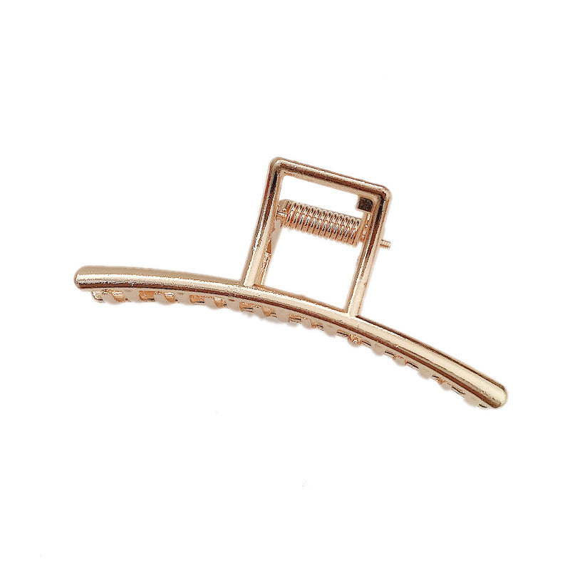 JMT-782602 Elegant Pearl Hairpin Clip - Geometric Alloy Design with Electroplating Finish