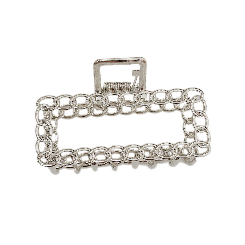 JMT-782602 Elegant Pearl Hairpin Clip - Geometric Alloy Design with Electroplating Finish