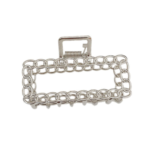 JMT-782602 Elegant Pearl Hairpin Clip - Geometric Alloy Design with Electroplating Finish