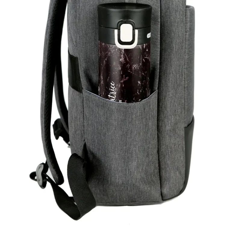 JMT-783242 Custom Logo Laptop Backpack with Waterproof Zipper and USB Port, Polyester Material