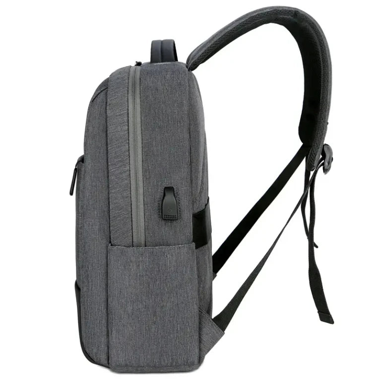 JMT-783242 Custom Logo Laptop Backpack with Waterproof Zipper and USB Port, Polyester Material