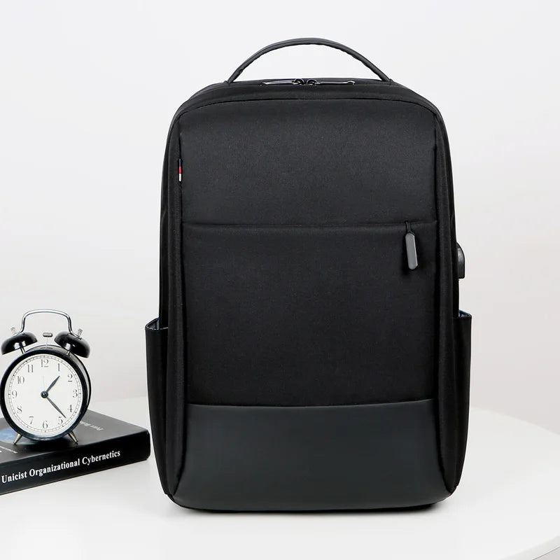 JMT-783242 Custom Logo Laptop Backpack with Waterproof Zipper and USB Port, Polyester Material